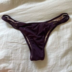 Victoria’s Secret cheeky purple bikini bottom. Size SMALL. Ruched detail on back